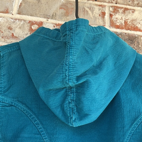 Dougger Teal Corduroy Hooded Jacket with Pocket Detail - Picture 9 of 12